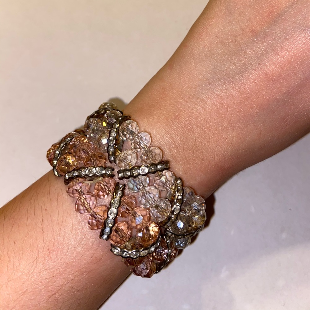 2 Beaded Sparkly Bracelets